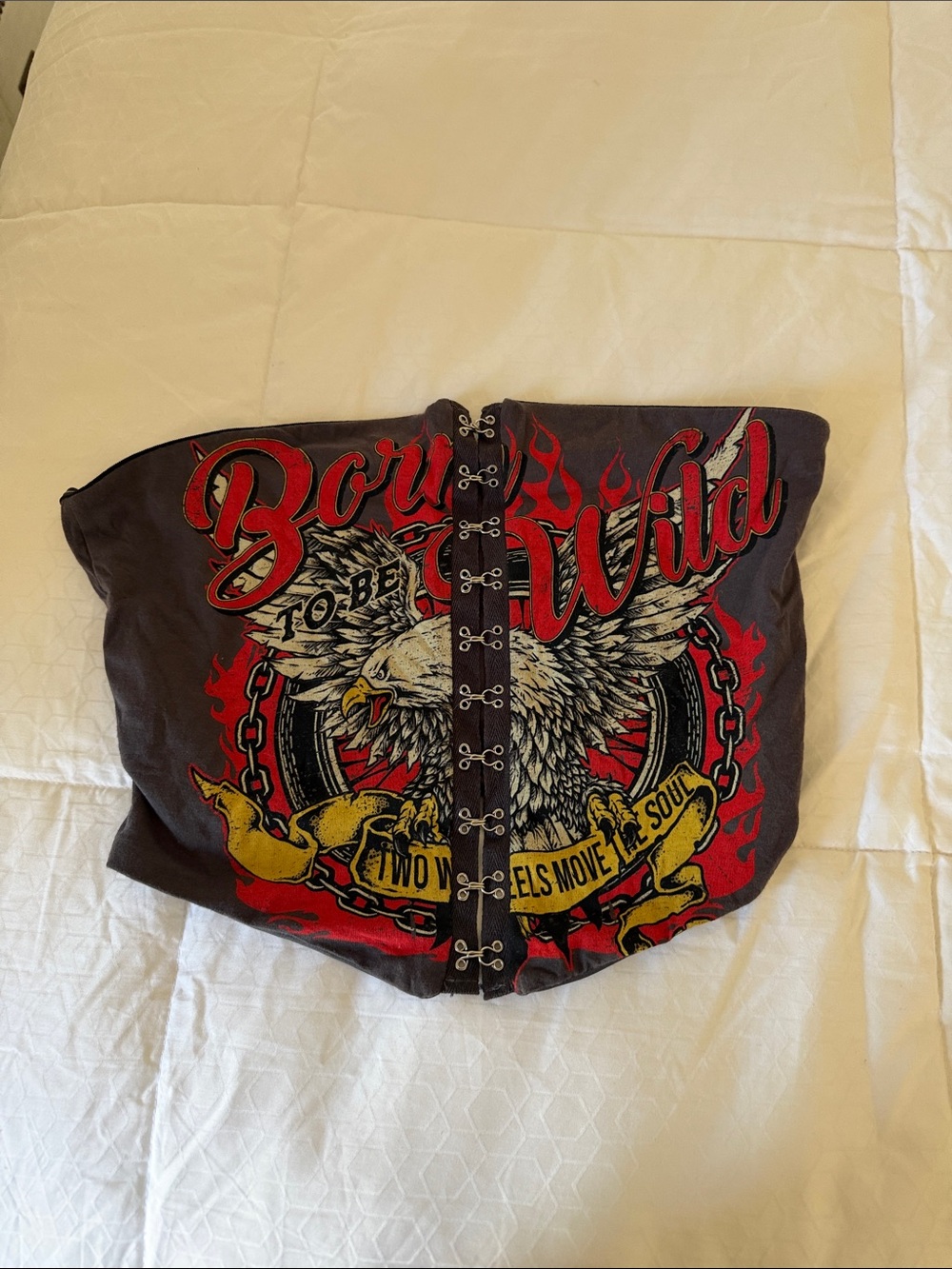 Black Red Eagle Graphic Waist Bag for Men